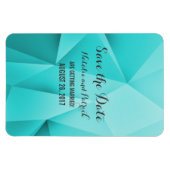 Aqua Jewel Tones Save the Date Flexi Magnet Magneet (Horizontaal)