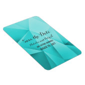 Aqua Jewel Tones Save the Date Flexi Magnet Magneet (Rechterzijde)