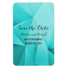 Aqua Jewel Tones Save the Date Flexi Magnet Magneet