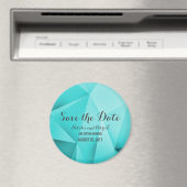 Aqua Jewel Tones Save the Date Magnet (Insitu (Vaatwasser))