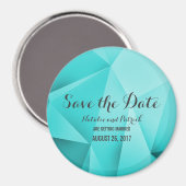 Aqua Jewel Tones Save the Date Magnet (Voorkant / Achterkant)