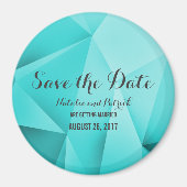 Aqua Jewel Tones Save the Date Magnet (Voorkant)