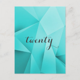 Aqua Jewel Tones Table Number Briefkaart