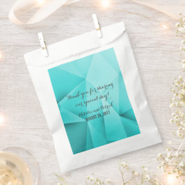 Aqua Jewel Tones Wedding Favor Bags Bedankzakje