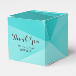 Aqua Jewel Tones Wedding Favor Boxes Bedankdoosjes