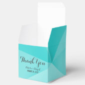 Aqua Jewel Tones Wedding Favor Boxes Bedankdoosjes (Geopend)