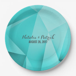 Aqua Jewel Tones Wedding Paper Borden Papieren Bordje