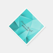 Aqua Jewel Tones Wedding Paper Napkins Servet (Hoek)