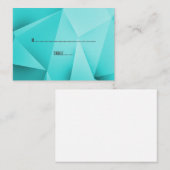 Aqua Jewel Tones Wedding Place Kards Plaatskaartje (Voorkant / Achterkant)