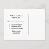 Aqua Jewel Tones Wedding RSVP Briefkaart (Achterkant)