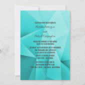 Aqua Jewel Tones Wedding Uitnodiging (Voorkant)