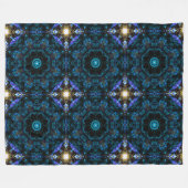 Aqua Kaleidoscope-effect Fleece Deken (Voorkant (Horizontaal))