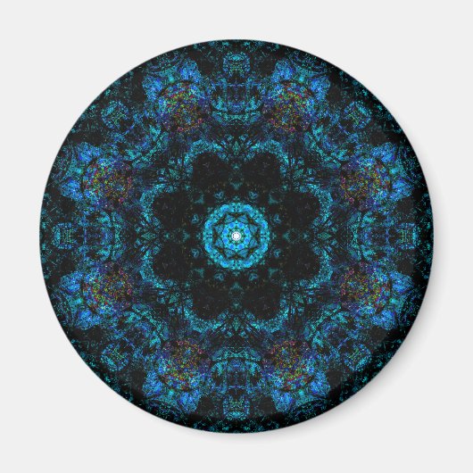 Aqua Kaleidoscope-effect Magneet (Voorkant)