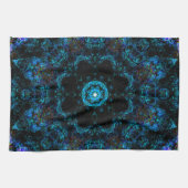 Aqua Kaleidoscope-effect Theedoek (Horizontaal)