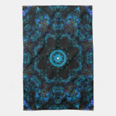Aqua Kaleidoscope-effect Theedoek (Verticaal)