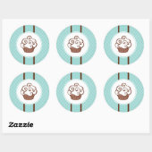 Aqua Kantstrook Cupcake Stickers (Vel)