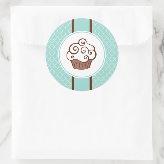 Aqua Kantstrook Cupcake Stickers (Tas)