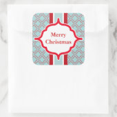 Aqua Kerst stickers (Tas)