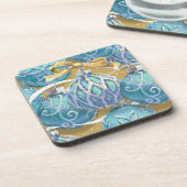 Aqua Kerstballen Bier Onderzetter (Linkerzijde)