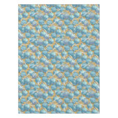 Aqua Kerstballen Tafelkleed (Voorkant)