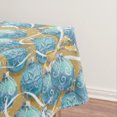 Aqua Kerstballen Tafelkleed (Voorbeeld)
