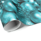 Aqua Kerstmis Baubles Cadeaupapier (Rol Hoek)