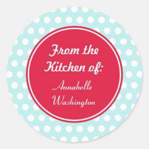 Aqua Keuken Bakken Cadeautags Stickers