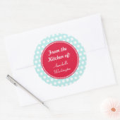Aqua Keuken Bakken Cadeautags Stickers (Envelop)
