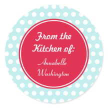 Aqua Keuken Bakken Cadeautags Stickers