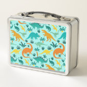 Aqua | Kinder naam van het kleurrijke dinosauruspa (Achterkant)