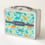 Aqua | Kinder naam van het kleurrijke dinosauruspa (Voorkant)