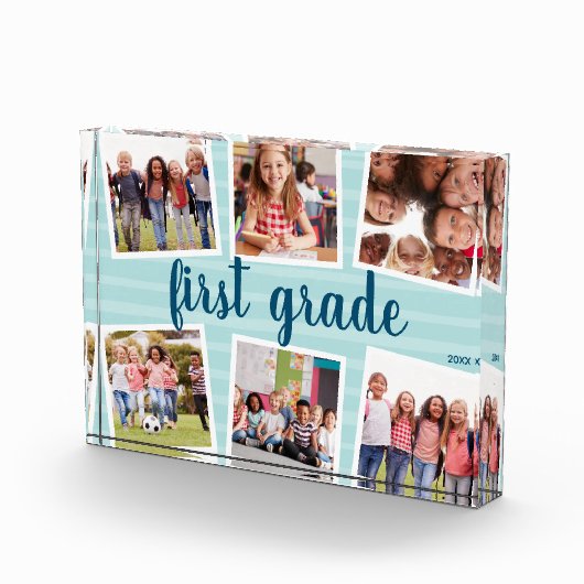 Aqua Kinder schooljaar Keepslag Collage Fotoblokken (Rechts)