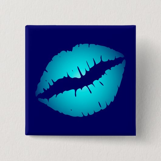 Aqua Kiss Vierkante Button 5,1 Cm (Voorkant)