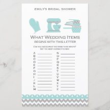 Aqua Kitchen Vrijgezellenfeest Game PRINTED