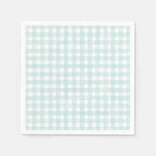 Aqua Klassiek Gingham Servet