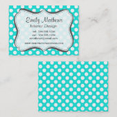Aqua Kleur Stippen Visitekaartje (Voorkant / Achterkant)