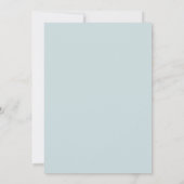 Aqua Koperen Rozen Bruiloft Kaart (Achterkant)