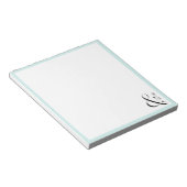 Aqua koppels monogram gepersonaliseerd Stationery Notitieblok (Schuin)