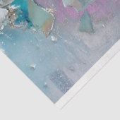Aqua Kristal Draak Schubben Decoupage Papier (Detail)