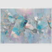 Aqua Kristal Draak Schubben Decoupage Papier (Voorkant)