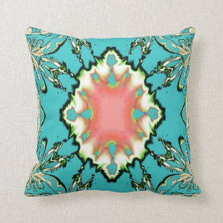 Aqua Lace American MoJo Pillow Kussen