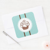 Aqua Lace Cupcake Stickers (Envelop)