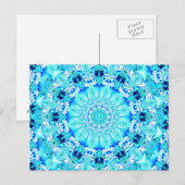 Aqua Lace, Delicate, Abstract Mandala Briefkaart (Voorkant / Achterkant)