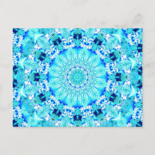 Aqua Lace, Delicate, Abstract Mandala Briefkaart