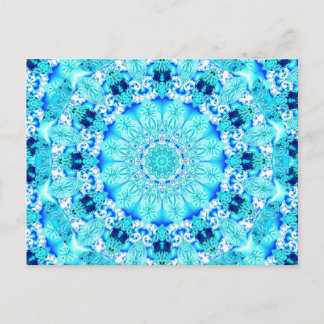 Aqua Lace, Delicate, Abstract Mandala Briefkaart