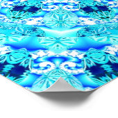 Aqua Lace, Delicate, Abstract Mandala Poster (Hoek)
