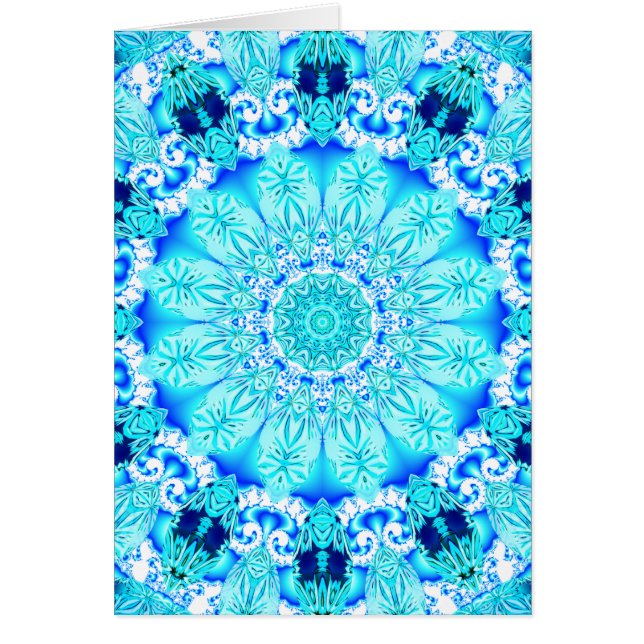 Aqua Lace Mandala, Delicate, Abstract (Voorkant)