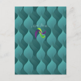Aqua Leaf Flow – Teal Gradiënt Energie voor Modern Briefkaart
