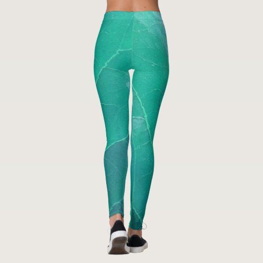 Aqua Leaf Leggings (Achterkant)