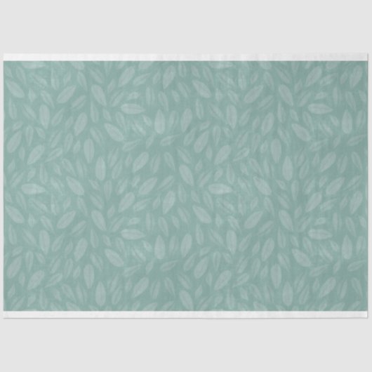 aqua leaf overall pattern tissuepapier (Voorkant)